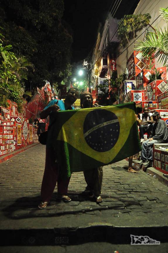 Nosso amigo Alvaro em visita ao bairro de Santa Tereza, no Rio de Janeiro